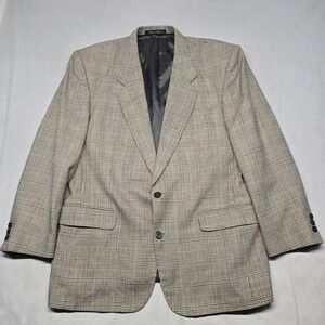 Pierre Balmain Vintage Silk &‎ Wool Prince of Wales Check Notch Lapel Jacket ...